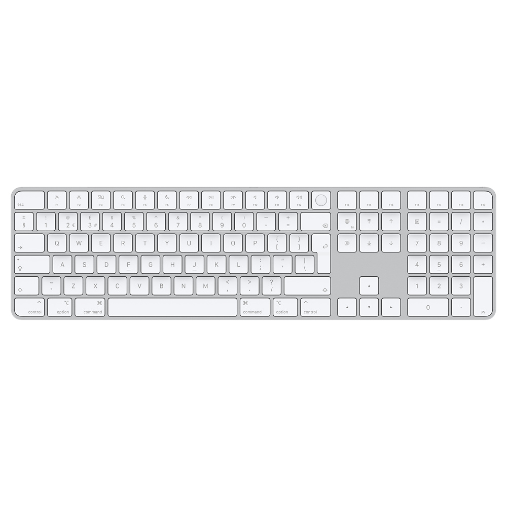 Magic Keyboard with Touch ID and Numeric Keypad for Mac models with Apple silicon - British English - White Keys